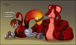 apode bound breasts butt coiling duo female feral legless male male/female nude serpentine text silvergrin hasbro my_little_pony fan_character nicashee traga bat bat_pony cobra draconcopode equid equine mammal naga reptile scalie snake taur titanoboa english_text