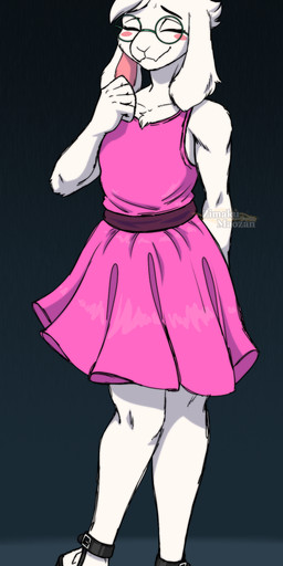 5_toes anthro clothing colored_nails dress eyes_closed feet femboy footwear happy high_heels male nails pink_clothing pink_dress pink_nails plantigrade shoes simple_background smile solo toes zimakum deltarune undertale_(series) ralsei bovid caprine goat mammal absurd_res colored_sketch hi_res sketch
