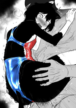backless_clothing backless_swimsuit bangs big_butt blue_one-piece_swimsuit blush blush_lines bodily_fluids breasts breath butt butt_grab carrying_another carrying_partner clothed clothed_female clothed_humanoid clothed_sex clothing dipstick_ears duo ear_markings erection eyebrows faceless_character faceless_human faceless_male fangs female female_focus female_humanoid female_penetrated fur genital_fluids genitals hair hand_on_butt head_turned human_on_humanoid human_penetrating human_penetrating_humanoid humanoid_genitalia humanoid_penetrated humanoid_penis interspecies looking_back male male/female male_human male_penetrating male_penetrating_female motion_lines multicolored_body multicolored_ears multicolored_fur nude nude_human nude_male one-piece_swimsuit penetration penile penile_penetration penis penis_in_vagina pointy_ears prick_ears pupils red_one-piece_swimsuit sex short_hair shoulder_grab slit_pupils small_breasts solo_focus stand_and_carry_position standing standing_sex sweat sweaty_face swimwear tail tears teeth three-quarter_view thrusting two_tone_body two_tone_fur two_tone_one-piece_swimsuit vaginal vaginal_fluids vaginal_penetration kaiman_800 delicious_in_dungeon izutsumi_(delicious_in_dungeon) animal_humanoid cat_humanoid felid felid_humanoid feline feline_humanoid human humanoid mammal mammal_humanoid 2024 absurd_res hi_res spot_color