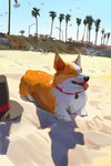 2018 ambiguous_feral ambiguous_gender beach black_lips black_nose canid canine canis clothing collar digital_media_(artwork) domestic_dog eyes_closed feral fur group hat headgear headwear herding_dog hi_res human lips mammal nude open_mouth orange_body orange_fur outside pastoral_dog red_collar seaside sky snatti89 solo_focus tongue tongue_out top_hat welsh_corgi white_body white_fur