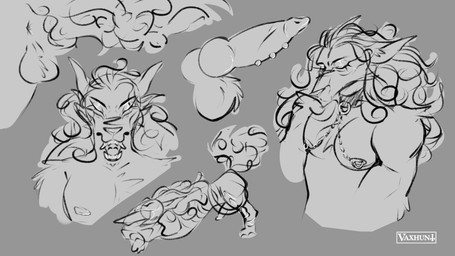 animal_genitalia anthro armor eyelashes eyes_closed fangs genital_piercing genitals hair long_hair male muscular nipple_piercing nipples piercing solo teeth vaxhunt elden_ring fromsoftware maliketh_(elden_ring) canid canine canis mammal wolf 16:9 hi_res monochrome sketch_page widescreen