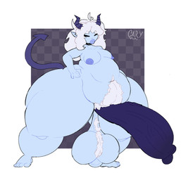 5_fingers 5_toes balls big_balls big_penis blue_body feet fingers genitals glans huge_balls huge_penis huge_thighs humanoid_genitalia humanoid_penis hyper hyper_balls hyper_genitalia hyper_penis hyper_thighs male penis solo thick_thighs toes carytupi demon hi_res