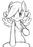 anthro anthrofied breasts feathered_wings feathers female solo wings tg-0 friendship_is_magic hasbro my_little_pony mythology scootaloo_(mlp) equid equine mammal mythological_creature mythological_equine pegasus 2012 monochrome sketch