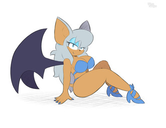 anthro bat_wings big_breasts blue_clothing blue_eyes blue_eyeshadow blue_lingerie blue_lipstick blue_nails bra breasts clothing colored_nails eyelashes eyeshadow female footwear glistening_eyelids hair high_heels lingerie lipstick long_eyelashes long_hair makeup membrane_(anatomy) membranous_wings nails narrowed_eyes shoes smile solo underwear wings bingbingo sega sonic_the_hedgehog_(series) fan_character mormoopia_rouge_(bigdad) bat mammal hi_res