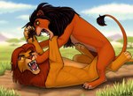 duo feral fight hair male mane mane_hair open_mouth rawr wwredgrave disney the_lion_king scar_(the_lion_king) simba_(the_lion_king) felid feline lion mammal pantherine hi_res