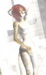 anthro biped breasts eyes_closed female nipples nude shower solo standing steam wet kawaoneechan chelsie_(kawa) cheetah felid felin feline mammal 2015 3d_(artwork) digital_media_(artwork)