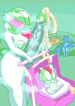 age_difference anthro being_watched big_penis blush bodily_fluids dripping exhibitionism female foreskin genital_fluids genitals glans group gynomorph huge_penis humanoid_genitalia humanoid_penis hyper intersex intersex/female looking_at_another neonate nude older_gynomorph older_intersex penis precum precum_drip public public_nudity retracted_foreskin steam stroller text thought_bubble vein veiny_penis young young_female younger_female sneakydickey nintendo pokemon gardevoir generation_3_pokemon generation_4_pokemon generation_7_pokemon humanoid lucario pheromosa pokemon_(species) ralts riolu ultra_beast hi_res daughter_(lore) incest_(lore) mother_(lore) mother_and_child_(lore) mother_and_daughter_(lore) parent_(lore) parent_and_child_(lore) parent_and_daughter_(lore)