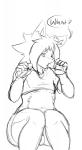 anthro bulge eating femboy male solo thick_thighs thecon twinkies desi canid canine canis domestic_dog mammal monochrome