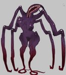 breasts eyeless female genitals hairless nightmare_fuel nipples not_furry purple_body pussy simple_background solo teeth vein bleachedleaves fate_(series) type-moon humanoid lahmu_(fate) monster