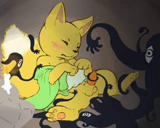 anal anal_penetration anthro anthro_penetrated biped black_tentacles blush candle duo erection eyes_closed feet fire fluffy fluffy_tail forced front_view genitals hindpaw leg_grab male male_penetrated pawpads paws penetration penis rape restrained sex snout spread_legs spreading tail tentacles young young_anthro hikuchi canid canine fox mammal monster tentacle_creature 5:4 source_request