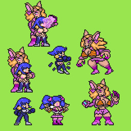 alternative_fashion animal_print animal_print_bikini armor big_breasts bikini blonde_hair blue_hair breasts breasts_grabbed_from_behind clothed clothing defeated_heroine duo electronics female female/female fingering fondling gesture gyaru hair hand_gesture heart_hair_accessory j-fashion jacket long_nails mind_control open_clothing open_jacket open_topwear pattern_bikini pattern_clothing pattern_swimwear phone pink_clothing swimwear tiger_print tiger_print_bikini topwear torn_clothing two-piece_swimsuit v_sign vaginal vaginal_fingering chaoskres canid canine humanoid mammal 1:1 digital_media_(artwork) low_res pixel_(artwork) tagme