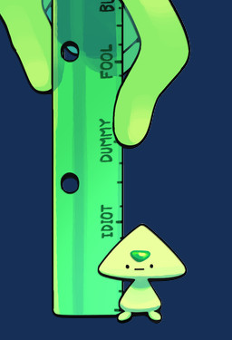 ambiguous_gender armless dot_eyes duo forehead_gem gem measuring micro not_furry peridot_(gem) ruler simple_eyes toony discount-supervillain cartoon_network steven_universe peridot_(steven_universe) smolidot alien gem_(species) peridot_(gem_species) alpha_channel digital_media_(artwork)
