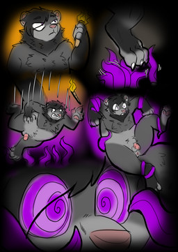 anthro black_body black_fur fur grey_body grey_fur hypnosis male mind_control razorshrapnel_(artist) solo tentacles brady_(feroferret129) domestic_ferret mammal mustelid musteline true_musteline weasel absurd_res hi_res
