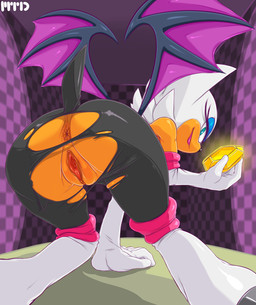 2014 all_fours anthro anus bat blue_eyes butt clothing female gem hair looking_at_viewer looking_back marthedog presenting presenting_hindquarters presenting_pussy pussy rouge_the_bat sega smile solo sonic_(series) torn_clothing white_hair wings
Rating: Explicit
Score: 14
User: Robinebra
Date: January 16, 2014