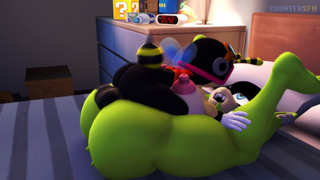 age_difference anthro anthro_on_anthro anthro_penetrated anthro_penetrating armor ball_slap balls balls_deep bed bedroom bedroom_sex big_breasts big_butt black_body black_penis breasts butt clothed clothing duo eyewear female from_front_position furniture genitals goggles goggles_on_headwear green_body headgear helmet insect_wings kissing kissing_while_penetrated kissing_while_penetrating larger_anthro larger_female loud_sex male male/female mating_press moan nude nude_anthro nude_female older_anthro older_female older_penetrated partially_clothed partially_clothed_anthro partially_clothed_male penetration penis rear_view rough_sex sex size_difference slap small_dom_big_sub smaller_anthro smaller_male stinger topwear vaginal vaginal_penetration vest wings younger_anthro younger_male countersfm sound_warning idw_publishing sega sonic_the_hedgehog_(comics) sonic_the_hedgehog_(idw) sonic_the_hedgehog_(series) charmy_bee surge_the_tenrec afrosoricid arthropod bee hymenopteran insect mammal tenrec 3d_(artwork) 3d_animation animated digital_media_(artwork) hi_res long_playtime sound source_filmmaker_(artwork) voice_acted webm