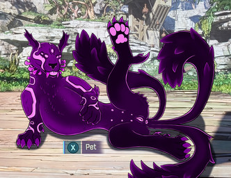 animal_genitalia animal_vulva anus claws fangs feline_genitalia feline_vulva female feral fur fur_tuft genitals looking_at_viewer lying multi_eye multi_tail on_side pawpads presenting raised_leg reclining_pose solo tail teats teeth tongue tongue_out tuft vulva ausfer 2k_games borderlands trouble_(borderlands) felid mammal hi_res