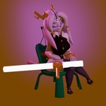 anthro antlers chair clothed clothing female furniture horn hypnosis hypnotic_eyes mind_control on_chair sitting sitting_on_chair solo sonlink pseudoregalia sybil_(pseudoregalia) jackalope lagomorph mammal 1:1 3d_(artwork) absurd_res digital_media_(artwork) hi_res