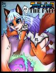 anthro asian_clothing black_border blue_eyes blue_hair border chinese_clothing chinese_dress clothing dress east_asian_clothing freckles hair kitsune_the_goddess_fox makeup mascara solo darkfang100 darkfangcomics stealth_the_series canid canine fox mammal absurd_res cover hi_res