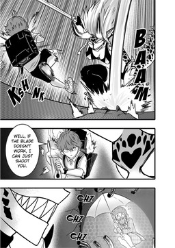 anthro bikini bikini_top breasts cleavage clothed clothing cowering dialogue evolved_raptora fancomic female fight group male monster_girl_(genre) swimwear text thong trio two-piece_swimsuit underwear saizuart one-punch_man one_(manga) raptora animal_humanoid human humanoid lizard_humanoid mammal monster reptile reptile_humanoid scalie scalie_humanoid comic english_text hi_res