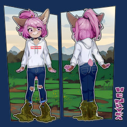 5_fingers accessory anthro blue_bottomwear blue_clothing blue_jeans blue_pants blush bottomwear clothed clothing cloud day denim denim_bottomwear denim_clothing drawstring drawstring_hoodie eyebrows eyelashes feces feces_on_body feces_on_bottomwear feces_on_clothing feces_on_footwear feces_on_leg feces_pile feces_smear female field fingers footwear front_view fully_clothed fur grass hair hair_accessory hairclip humanoid_hands inner_ear_fluff jeans looking_at_viewer medium_hair mountain mountain_range multiple_angles outside pants plant plantigrade pointy_ears prick_ears rear_view scatplay shoes shrub sneakers solo standing standing_in_feces text tiptoes tree tuft young young_anthro young_female ai_assisted ai_generated_background sicmop supreme henryka_(hendric) domestic_rabbit dwarf_rabbit lagomorph leporid mammal oryctolagus rabbit 1:1 2024 absurd_res alpha_channel digital_media_(artwork) english_text hi_res model_sheet