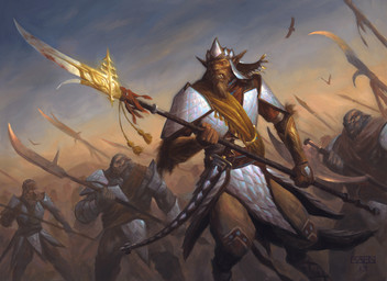 abzan anthro armor army dust group male melee_weapon military polearm soldier solo_focus sword warrior weapon chris_rahn hasbro magic:_the_gathering wizards_of_the_coast ainok canid canine humanoid mammal orc 2013 official_art