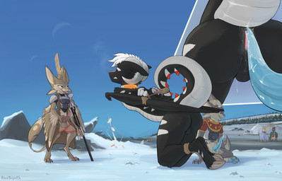 2_horns 3_fingers 3_toes 4_ears 4_fingers 4_toes anal anal_penetration anal_prodding animal_genitalia animal_penis anthro anus armor armwear backsack balls bdsm big_penis black_balls black_body black_fur black_genitals black_scales blue_eyes blue_genitals blue_pawpads blue_penis blue_tongue bodily_fluids bondage bottomwear bound brown_body brown_feathers building butt cape captured casual_erection claws clenched_teeth close-up clothed clothing collar countershading crate cutaway day detailed_background dewclaw digitigrade distant_building dominant dripping duo_focus erection eye_contact feather_hair feathered_wings feathers feet fingers forced forest fur genital_fluids genital_slit genitals green_eyes grey_horn group hair hands_tied headgear hooves horn kneeling knot knotted_penis knotted_tapering_penis larger_male legs_tied looking_at_another male male/male male_anthro male_penetrated masturbation melee_weapon membrane_(anatomy) membranous_wings multi_ear nude open_mouth orange_body orange_feathers orange_fur orange_penis outside partially_clothed pawpads paws penetration penile penile_masturbation penis pink_anus pink_genitals pink_nose pink_pawpads pink_penis plant plate_armor polearm precum precum_drip prodding pseudo_hair public purple_eyes raised_tail rape red_eyes restraints rock rope rope_bondage scales scared sex sheath sheathed_tapering_penis shoulder_armor sitting sitting_on_ground size_difference skirt sky slave small_dom_big_sub smaller_male smile smug snow spear standing submissive submissive_male tail tan_body tan_genitals tapering_penis teeth tent text toe_claws toes tongue tower tree tuft tufted_fur voyeur waiting_for_turn weapon white_body white_hair white_horn winged_arms wings wings_tied winter reetogoth mythology background_character cipher_dimitri qamito avali avian bird canid canid_demon canine demon hellhound hybrid mammal mythological_canine mythological_creature 2024 absurd_res artist_name colored detailed digital_drawing_(artwork) digital_media_(artwork) english_text hi_res shaded signature