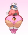 anthro anthrofied back-print_panties big_butt blue_hair butt clothing cosplay female hair huge_butt huge_thighs overweight overweight_anthro overweight_female panties pink_clothing pink_panties pink_underwear plantigrade pokemon_panties pokemorph presenting presenting_hindquarters print_clothing print_panties print_underwear solo thick_thighs underwear wide_hipped_anthro wide_hipped_female wide_hips lonbluewolf nintendo pokemon dawn_(pokemon) pokemon_trainer shirley_(aj_the_flygon) generation_5_pokemon pignite pokemon_(species) tepig 4:5 hi_res