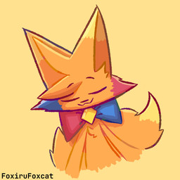 anthro bow_ribbon diamond_(gem) feral foxiru foxiru_foxcat fur gem hair male orange_body orange_fur solo canid canine fox hybrid mammal 1:1