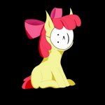 :^) accessory bow_(feature) bow_accessory bow_ribbon centered_hair_bow female feral hair_accessory hair_bow hair_ribbon mane mask paper_plate red_mane ribbons sitting solo yellow_body divifilly friendship_is_magic hasbro my_little_pony apple_bloom_(mlp) equid equine horse mammal pony 1:1 2020 absurd_res alpha_channel hi_res reaction_image