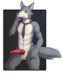 animal_genitalia animal_penis anthro balls beastars canid canine canine_genitalia canine_penis canis digital_media_(artwork) genitals hi_res knot legoshi_(beastars) male mammal nude penis shaded shudayuda sketch solo wolf