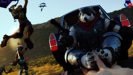 feet foot_fetish foot_focus fox_tail group gun handgun looking_at_viewer male male/male paws paws_on_penis pistol ranged_weapon shocked weapon rookieanimator210 epic_games fortnite fennix_(fortnite) polar_patroller animal_humanoid bear canid canid_humanoid canine canine_humanoid fox fox_humanoid humanoid mammal mammal_humanoid polar_bear red_fox true_fox ursine 16:9 3d_(artwork) digital_media_(artwork) hi_res widescreen
