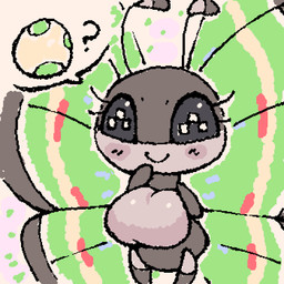 antennae_(anatomy) big_breasts blush breasts brown_body busty_feral closed_smile egg eyelashes featureless_breasts featureless_feet featureless_hands feet female feral green_wings grey_eyes impregnation_request looking_at_viewer mouth_closed no_sclera noseless question_mark smile solo speech_bubble squigglevision tan_body wings ligma_(artist) nintendo pokemon arthropod fancy_vivillon generation_6_pokemon pokemon_(species) vivillon 1:1 2026 animated archived_source digital_drawing_(artwork) digital_media_(artwork) pictographics wigglypaint_(artwork)