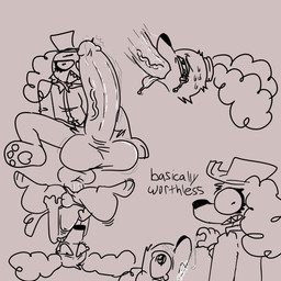 anal anal_penetration anthro balls big_balls big_penis bodily_fluids clothing cum cum_in_mouth cum_inside cum_on_face duo forced forced_oral genital_fluids genitals gynomorph huge_balls huge_penis hyper hyper_balls hyper_genitalia hyper_penis intersex intersex/intersex leaking_precum oral penetration penis penis_size_difference precum rape saliva saliva_string selfcest sex square_crossover sweat sweatdrop tears thong throbbing throbbing_penis underwear crazymazies bonbon_(crazymazies) mazie_(crazymazies) canid canine canis dachshund domestic_dog hunting_dog mammal 1:1 hi_res trans_(lore) trans_woman_(lore)