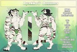 anthro claws clothing dreadlocks jockstrap male muscular solo stripes text underwear tonkotsu_spicy_noodle felid mammal pantherine tiger absurd_res english_text hi_res model_sheet