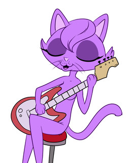 anthro convenient_censorship electric_guitar eyes_closed female fur guitar musical_instrument nude plantigrade plucked_string_instrument purple_body purple_fur simple_background solo string_instrument white_background unknown_artist bremen_avenue_experience fender_musical_instruments_corporation stratocaster jessica_(bae) domestic_cat felid feline felis mammal 2014 censored