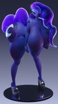 anthro anthrofied big_breasts biped blue_body blue_eyes blue_hair breasts bubble_butt butt clothing ethereal_hair female footwear hair high_heels horn huge_breasts nipples nude platform_footwear platform_heels shoes solo lunar57 friendship_is_magic hasbro my_little_pony mythology princess_luna_(mlp) equid equine mammal mythological_creature mythological_equine unicorn 3d_(artwork) 4k 9:16 absurd_res digital_media_(artwork) hi_res