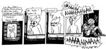 a.v.i.a.n. absurd_res afuckingcamel-zenge-art_(artist) alien anthro artificial_intelligence avian avian_(starbound) beak bird black_and_white chucklefish clothed clothing comic dialogue digital_creature english_text fan_character female greeting hi_res hylotl kenta_(afuckingcamel) male monochrome starbound text