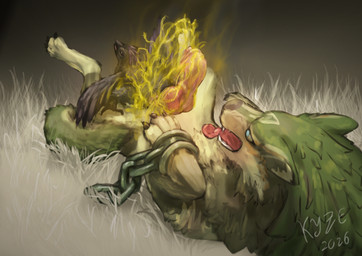 anal anal_penetration anal_tugging anatomically_correct anatomically_correct_genitalia anatomically_correct_penis animal_genitalia animal_penis anus belly_up black_body black_feathers bodily_fluids bound canine_genitalia canine_penis chain chained cloaca dominant duo feathers feral feral_on_feral feral_penetrated feral_penetrating feral_penetrating_feral fur gaping gaping_cloaca genital_fluids genitals grass grass_field green_body green_fur internal knot knot_root knotted_penis knotting larger_dom looking_back looking_pleasured lying male male/male on_back on_bottom on_top open_mouth orifice_tugging paws peeing peeing_inside penetration penis plant purple_body purple_feathers raised_leg raised_tail reverse_cowgirl_position sex simple_background size_difference smaller_penetrated tail tongue tongue_out unknotting urine urine_in_ass urine_in_cloaca urine_on_self urine_splash urine_stream watersports el_kyze nintendo the_legend_of_zelda arkid_(plaguepilot) link_(wolf_form) avian bird canid canine canis corvid corvus_(genus) mammal oscine passerine raven wolf hi_res