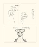 aroused bedroom_eyes big_ears butt duo female feral horn imminent_sex interspecies looking_at_viewer male narrowed_eyes pokephilia scales seductive shell simple_background speech_bubble spikes spikes_(anatomy) text toony itsriechu 2024_pokemon_gigaleak how_hungry... nintendo pokemon generation_1_pokemon human lapras mammal marine pokemon_(species) scalie 5:6 absurd_res comic detailed english_text hi_res meme