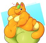 anthro belly belly_overhang belly_rolls big_belly bottomwear breasts chubby_cheeks clothing deep_navel fat_arms female huge_belly huge_thighs navel obese obese_anthro obese_female overweight overweight_anthro overweight_female solo stretch_marks thick_thighs tight_bottomwear tight_clothing robirobi animal_crossing nintendo tangy_(animal_crossing) domestic_cat felid feline felis mammal hi_res