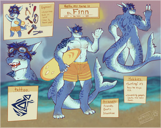 5_fingers anthro arm_tattoo beach biped blue_body blue_hair blue_skin bottomwear chibi clothing ear_piercing eyes_closed eyewear eyewear_on_head fin fingers fish_hook front_view furgonomic_piercing furgonomics gesture goggles goggles_on_head hair hammer hook long_tail looking_back male muscular nipples non-mammal_ears non-mammal_hair non-mammal_nipples open_mouth open_smile piercing rear_view screwdriver seaside shark_tail shirtless shorts smile solo standing surfboard tail tail_piercing tattoo teeth_showing text tools waving wendigowannabe finn_(alphaserpentis) aquatic fish shark 2023 5:4 english_text headshot_portrait hi_res model_sheet portrait