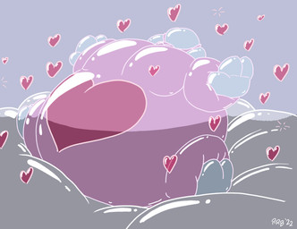 airhead bubble heart_on_body heart_symbol inflation intelligence_loss solo transformation translucent translucent_body run_rabbit_bounce animate_inanimate bovid caprine living_bubble mammal sheep