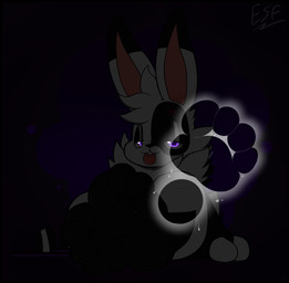 4_toes anthro black_body black_border black_fur border dark dewlap_(anatomy) feet foot_fetish foot_focus footprint front_view fur head_tuft humanoid_feet long_ears looking_at_viewer male multicolored_body multicolored_fur neck_tuft nude paws plantigrade presenting purple_eyes purple_sclera seductive shortstack simple_background soles solo steamy_feet thick_thighs toes tongue tongue_out tuft two_tone_body two_tone_fur white_body white_fur electricsnowfox phoenix_(electricsnowfox) lagomorph leporid mammal rabbit absurd_res digital_media_(artwork) hi_res