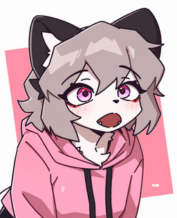 anthro blush breasts clothed clothed_anthro clothed_female clothing female female_anthro fur hair hoodie kemono open_mouth pog_face snaggle_teeth snaggle_tooth solo teeth topwear kloe_mone pogchamp kloe_(kloe_mone) mammal mustelid musteline stoat true_musteline weasel 2026 digital_media_(artwork) hi_res meme reaction_image