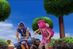 anthro duo female humor imminent_rape imminent_sex real third-party_edit unknown_artist lazytown pedobear sportacus stephanie_(lazytown) bear human mammal 3:2 animated grandfathered_content low_res meme shopped short_playtime