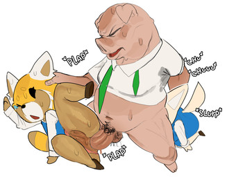 anal anal_penetration anthro bodily_fluids bottomless clothed clothing duo eyes_closed female male male/female oral partially_clothed penetration pubes rimming sex tears kotaro_tbom aggretsuko sanrio director_ton fenneko retsuko ailurid canid canine fennec_fox fox mammal red_panda suid suine sus_(pig) true_fox absurd_res hi_res