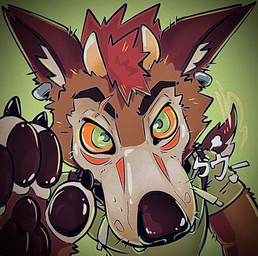 anthro kemono koin male pawpads solo st.boogie asian_mythology east_asian_mythology japanese_mythology mythology boogs canid canine canis demon mammal oni wolf yokai