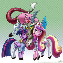 + 2014 antler bedroom_eyes clothing cutie_mark discord_(mlp) equine eyeshadow female feral friendship_is_magic group hair hat horn horse john_joseco looking_at_viewer makeup male mammal multi-colored_hair my_little_pony nurse nurse_hat nurse_uniform pony princess_cadance_(mlp) purple_hair red_eyes shoes stockings twilight_sparkle_(mlp) winged_unicorn wings
Rating: Safe
Score: 12
User: Robinebra
Date: January 25, 2014