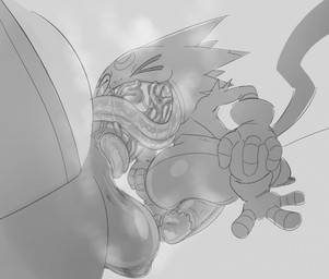 anthro balls belly big_balls big_belly big_penis bodily_fluids crouching cum cum_in_mouth cum_inflation cum_inside duo erection fellatio genital_fluids genitals huge_balls huge_penis hyper_vein inflation long_tongue male male/male markings mostly_offscreen_character musk narrowed_eyes one_eye_closed oral oral_penetration penetration penile penis penis_in_mouth penis_on_tongue saliva saliva_on_penis saliva_on_tongue sex size_difference smaller_penetrated smile tail tongue tongue_on_penis tongue_out tonguejob vein veiny_penis kiffy_(artist) bandai_namco digimon digimon_beatbreak digimon_(species) gekkomon pandamon greyscale hi_res monochrome