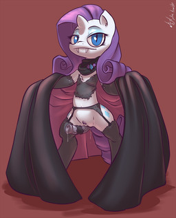 anthro anthrofied blue_eyes cape clothing cutie_mark erection fangs genitals hair herm horn intersex long_hair looking_at_viewer magic penis purple_hair sackless solo tail teeth vulva atryl friendship_is_magic hasbro my_little_pony mythology rarity_(mlp) equid equine mammal mythological_creature mythological_equine unicorn vampire 2012 digital_media_(artwork) hi_res